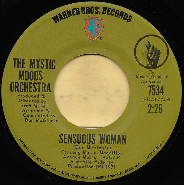 The Mystic Moods Orchestra : Sensuous Woman (7", Single, San)