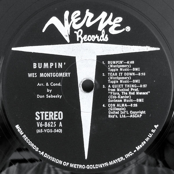 Wes Montgomery : Bumpin' (LP, Album, Gat)