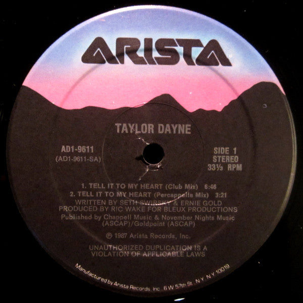 Taylor Dayne : Tell It To My Heart (12")