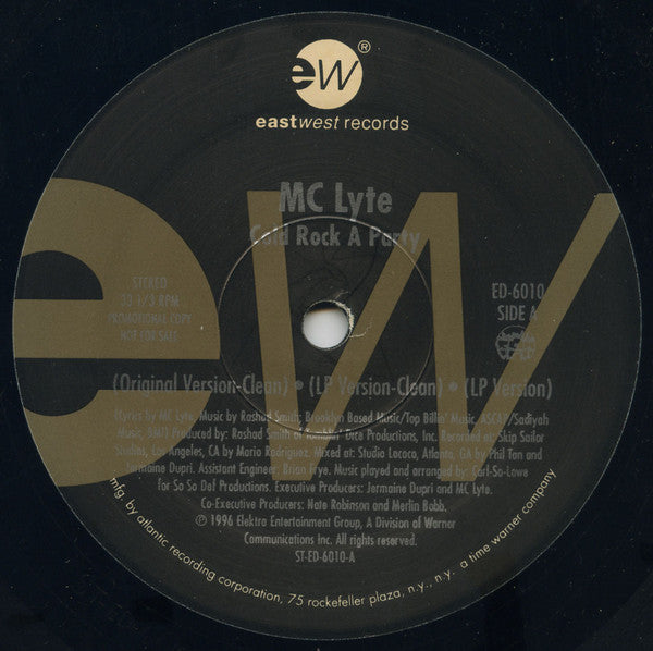 MC Lyte : Cold Rock A Party (12", Promo)