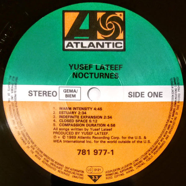 Yusef Lateef : Nocturnes (LP, Album)