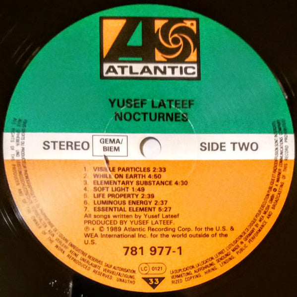Yusef Lateef : Nocturnes (LP, Album)