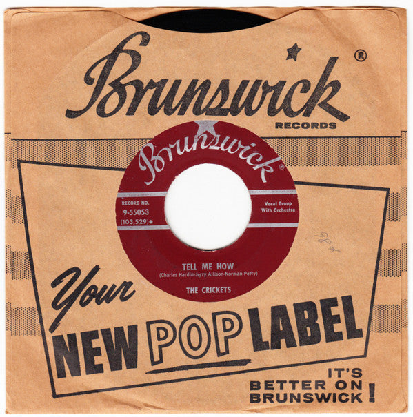 The Crickets (2) : Maybe Baby / Tell Me How (7", Single, Pin)