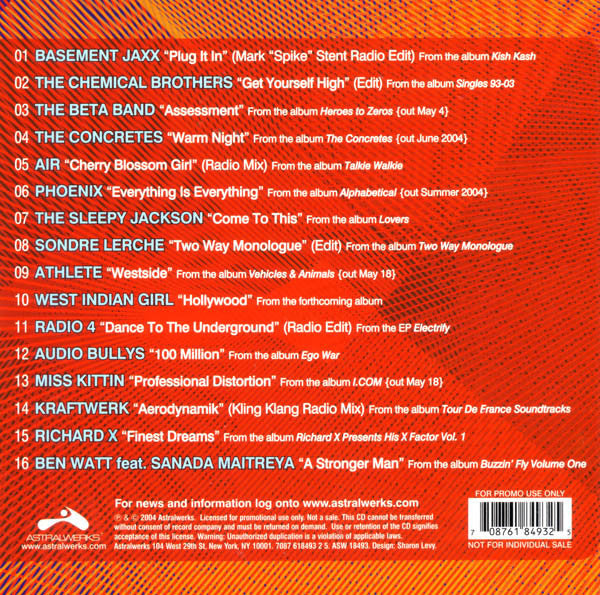 Various : Astralwerks New Music 2004 (CD, Promo)