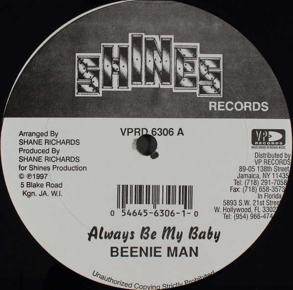 Beenie Man / General B : Always Be My Baby / No Matter Gal (12")