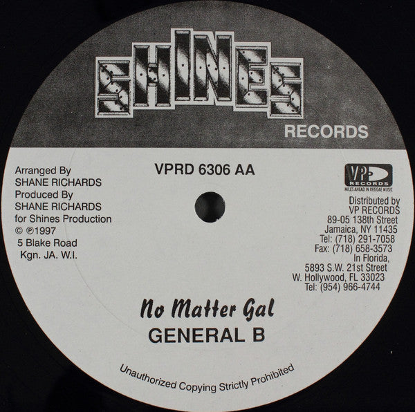 Beenie Man / General B : Always Be My Baby / No Matter Gal (12")