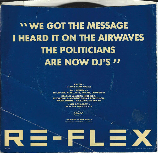 Re-Flex (2) : The Politics Of Dancing (7", Single)
