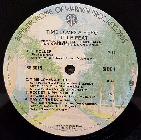Little Feat : Time Loves A Hero (LP, Album, Jac)