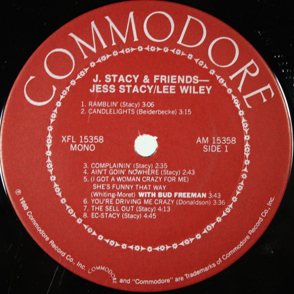 Jess Stacy / Lee Wiley : J. Stacy & Friends (LP, Album, Comp, Mono)