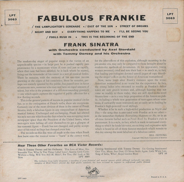 Frank Sinatra : Fabulous Frankie (10", Comp)