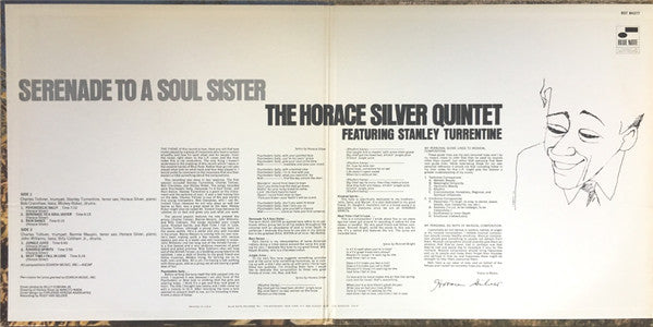 The Horace Silver Quintet Featuring Stanley Turrentine : Serenade To A Soul Sister (LP, Album, Gat)