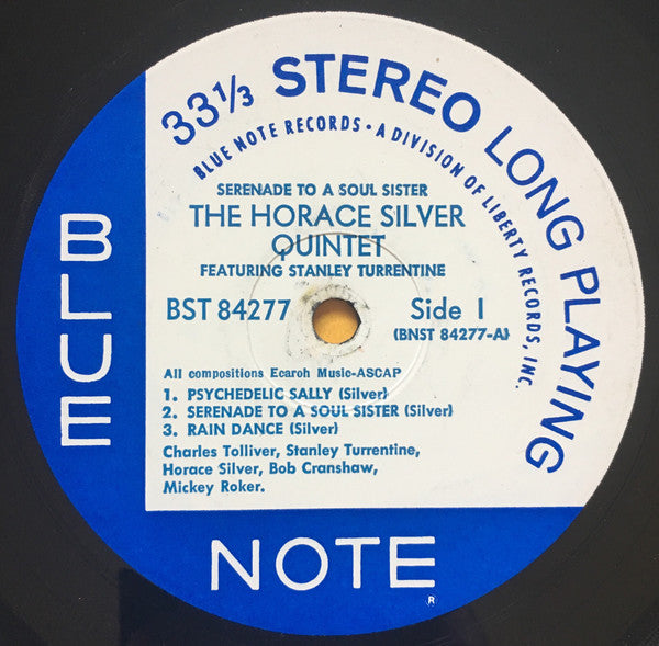 The Horace Silver Quintet Featuring Stanley Turrentine : Serenade To A Soul Sister (LP, Album, Gat)