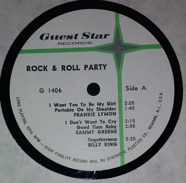 Various : Rock N Roll Party Starring Frankie Lymon (LP, Comp, Mono)