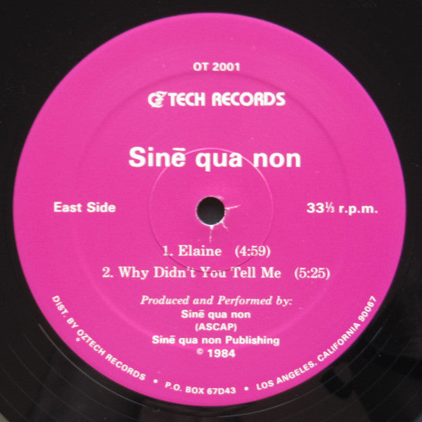 Sine Qua Non : Sine Qua Non (12", EP)
