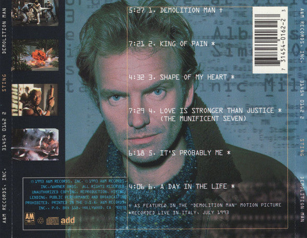 Sting : Demolition Man (CD, EP)