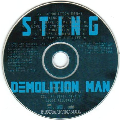 Sting : Demolition Man (CD, EP)