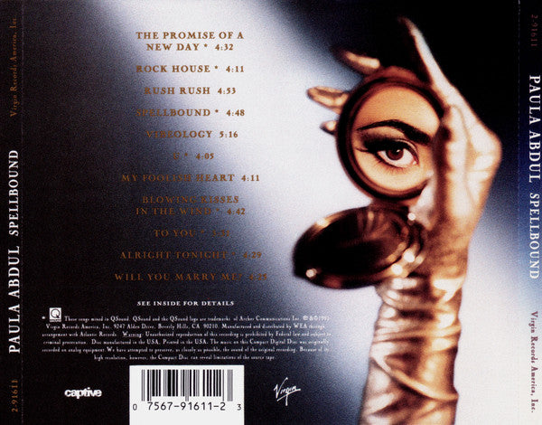 Paula Abdul : Spellbound (CD, Album)