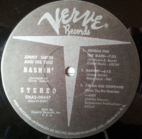 Jimmy Smith : Bashin' - The Unpredictable Jimmy Smith (LP, Album, Club, RP)