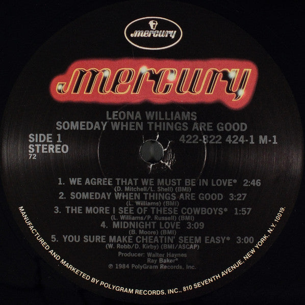 Leona Williams : Someday When Things Are Good (LP, Album, 72-)