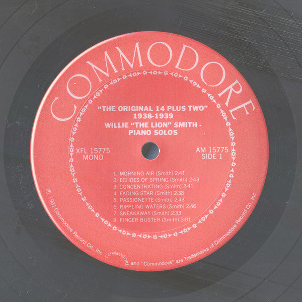 Willie "The Lion" Smith : The Original Fourteen Plus Two (1938–1939) (LP, Comp, Mono)