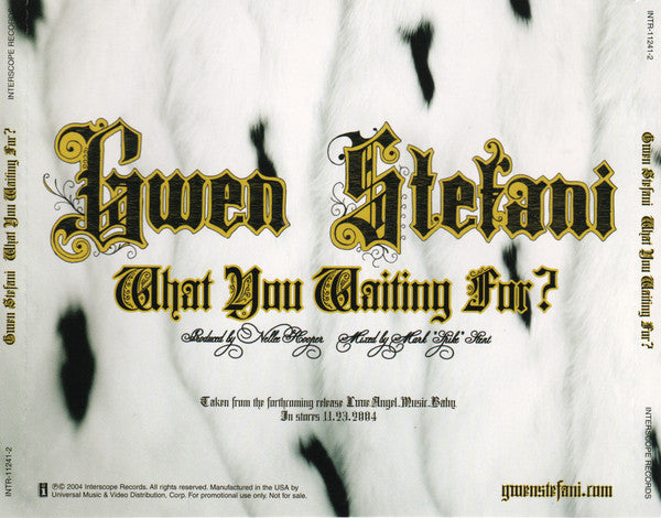 Gwen Stefani : What You Waiting For? (CD, Single, Promo)