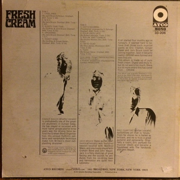 Cream (2) : Fresh Cream (LP, Album, Mono, MO)