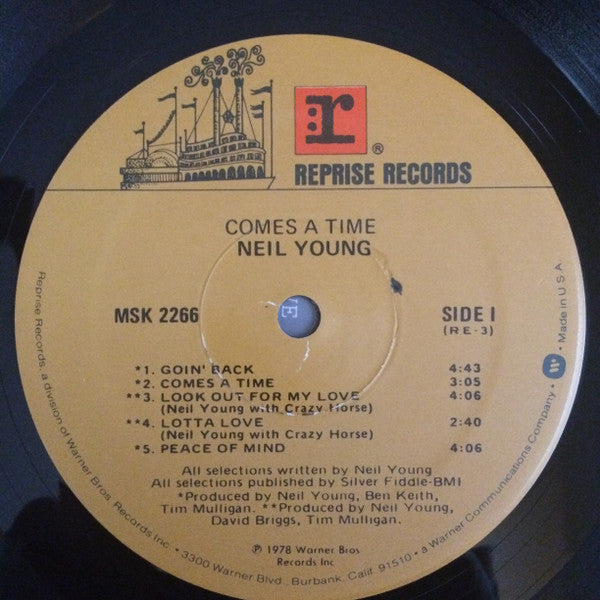 Neil Young : Comes A Time (LP, Album, RE, RP, Bar)