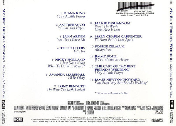 Various : My Best Friend's Wedding (CD, Comp, Club)