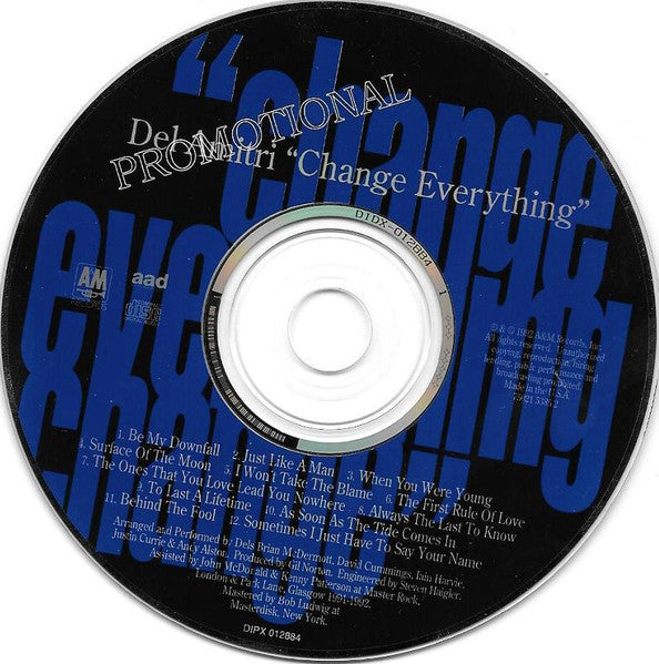 Del Amitri : "Change Everything" (CD, Album, Promo)