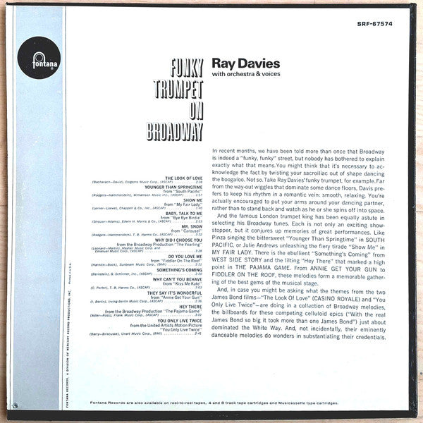 The Ray Davies Orchestra : Funky Trumpet On Broadway (LP)