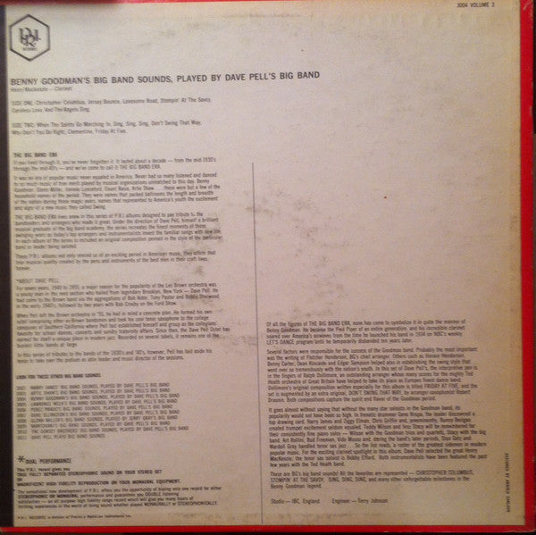 Dave Pell : Dave Pell Plays Benny Goodman's Big Band Sounds (LP, Album, Tra)
