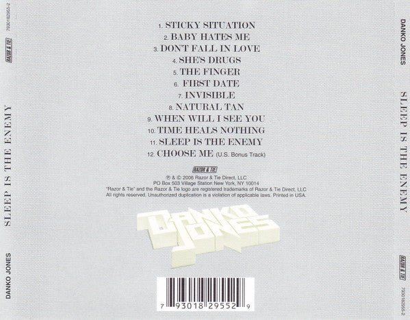 Danko Jones : Sleep Is The Enemy (CD, Album)