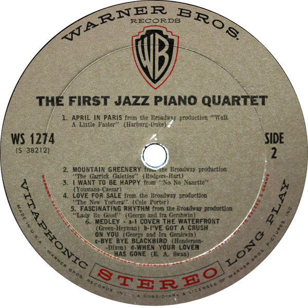 The First Jazz Piano Quartet : The First Jazz Piano Quartet (LP, Album)