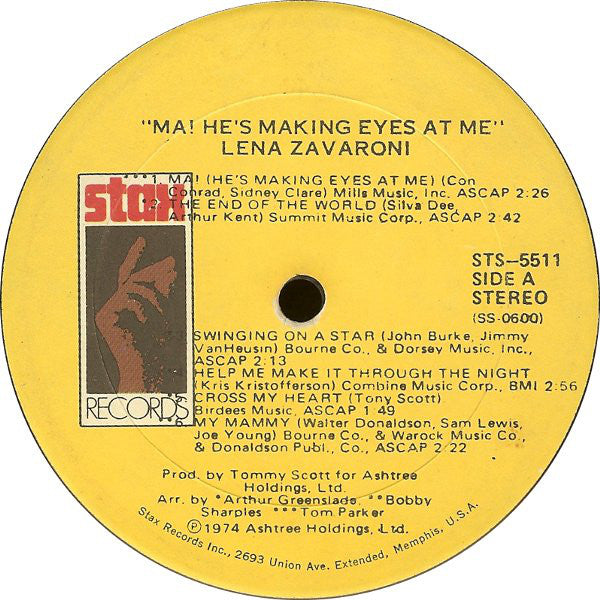 Lena Zavaroni : Ma! He's Making Eyes At Me (LP, Uni)