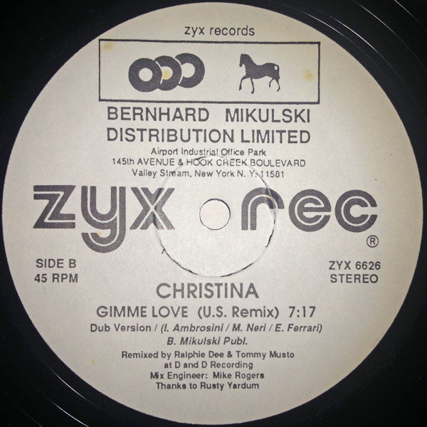 Christina (3) : Gimme Love (U.S. Remix) (12", Gre)