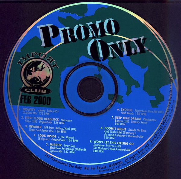 Various : Promo Only Import Club: February 2000 (CD, Comp, Promo)
