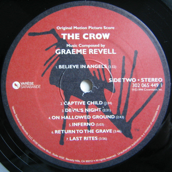 Graeme Revell : The Crow (Original Motion Picture Score) (LP, Album)