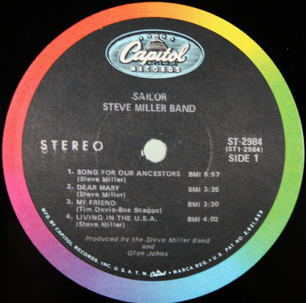Steve Miller Band : Sailor (LP, Album, Jac)