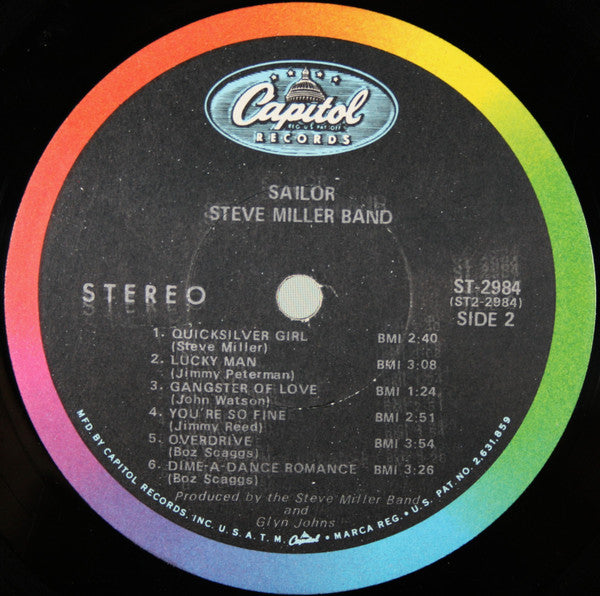 Steve Miller Band : Sailor (LP, Album, Jac)