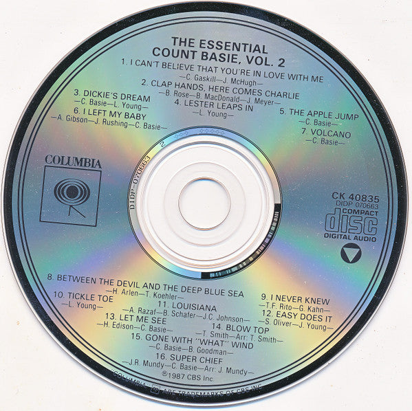 Count Basie : The Essential Count Basie Volume 2 (CD, Comp, RM)