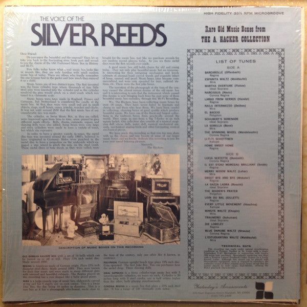 No Artist : The Voice Of The Silver Reeds: Music Box Melodies (LP)