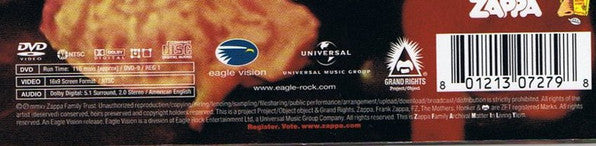 Frank Zappa / The Mothers : Roxy - The Movie (DVD-V, Album, NTSC + CD, Album)