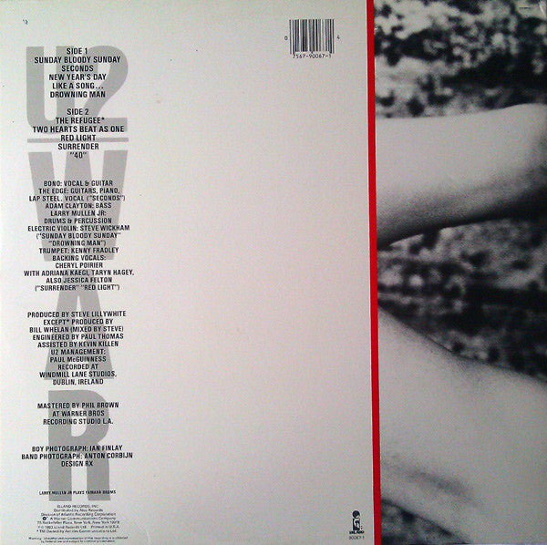 U2 : War (LP, Album, RE, Spe)