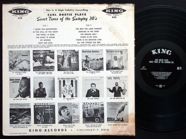 Earl Bostic : Earl Bostic And His Big Band Play Sweet Tunes Of The Swinging 30s (LP, Album, Mono)