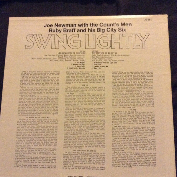 Joe Newman And The Count's Men / Ruby Braff And His Big City Six : Swing Lightly (LP, Album, RE)