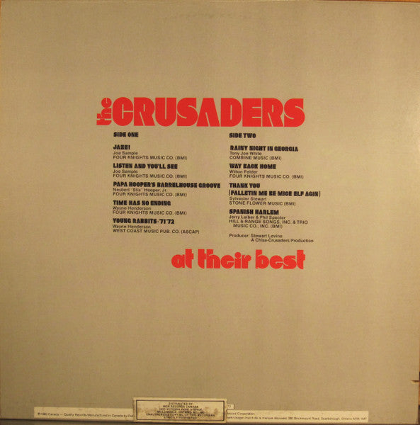 The Crusaders : At Their Best (LP, Comp)