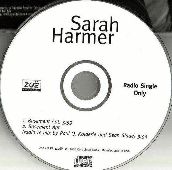 Sarah Harmer : Basement Apt. (CD, Single, Promo)