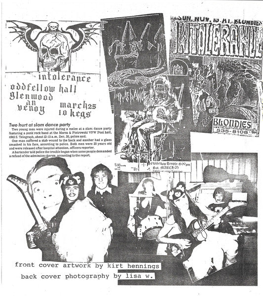 Intolerance (5) : Emotionally Mangled (7", EP)
