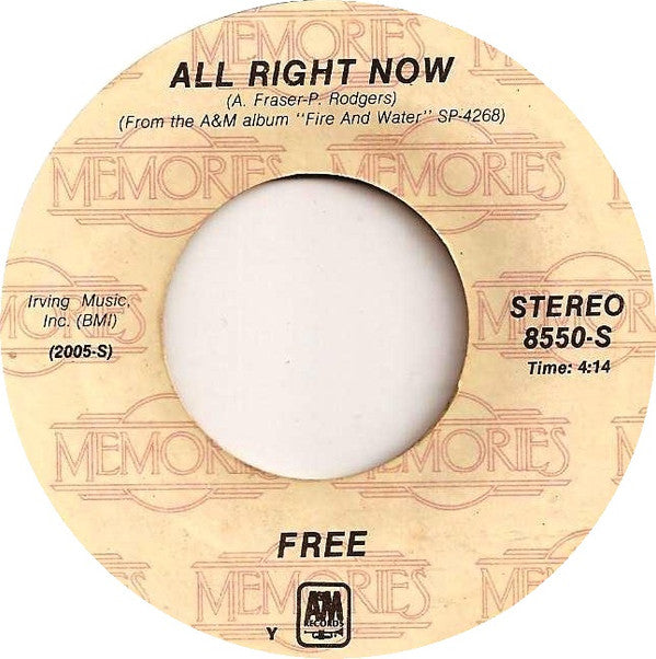 Free : All Right Now / The Stealer (7", Single)