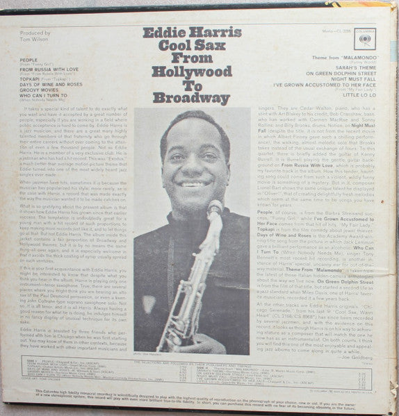 Eddie Harris : Cool Sax From Hollywood To Broadway (LP, Mono, Promo)
